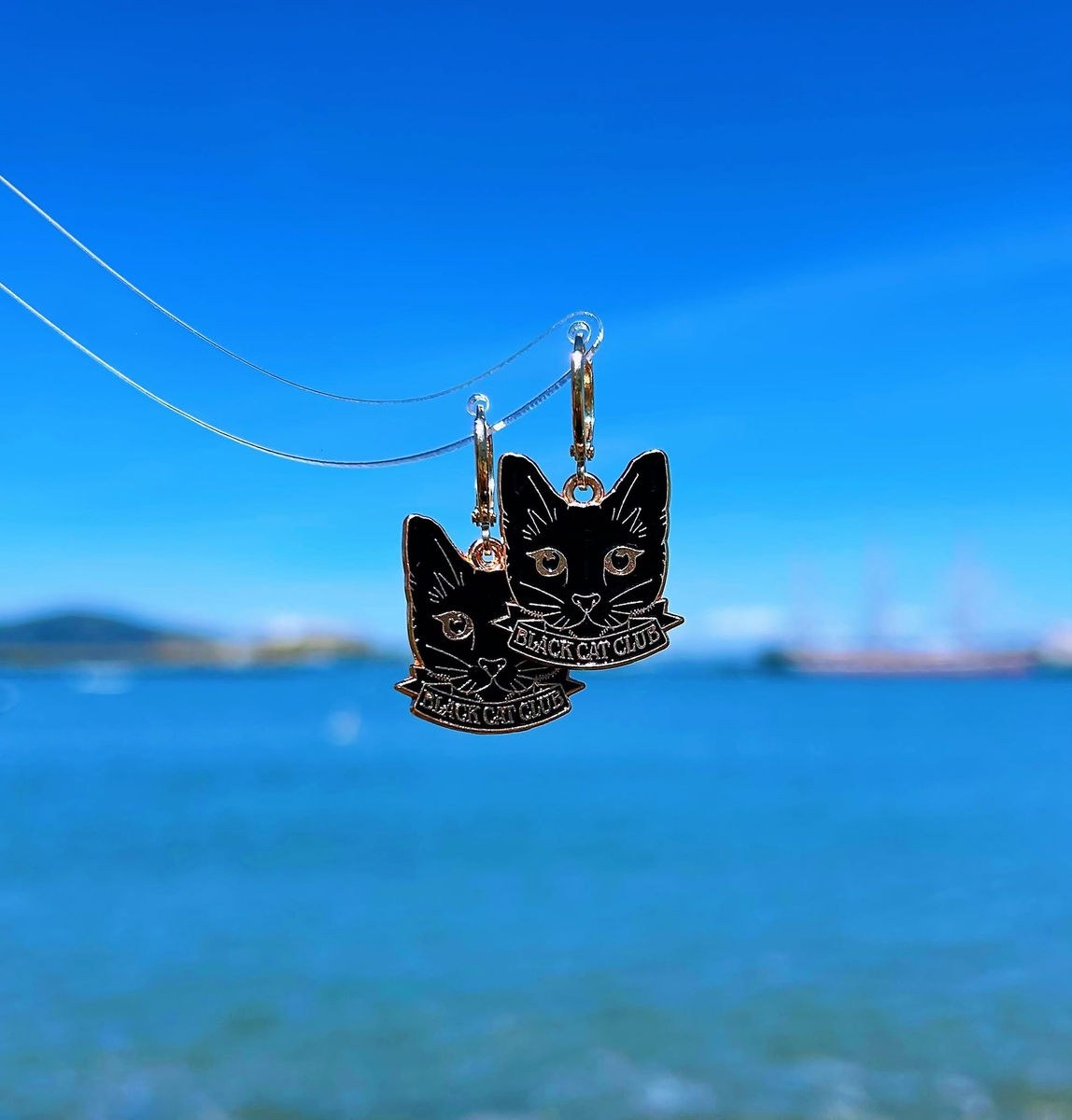 Black Cat Club Earrings By HolyGuacamolly