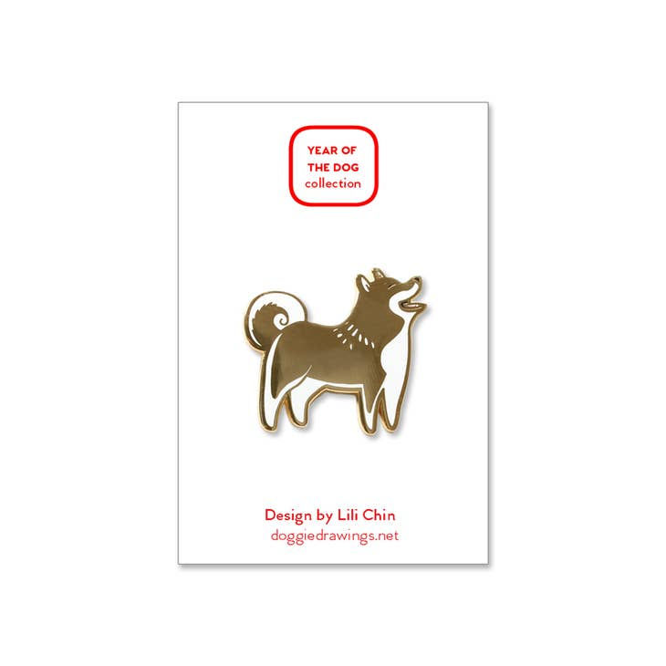 Spitz Dog Enamel Pin By Lili Chin