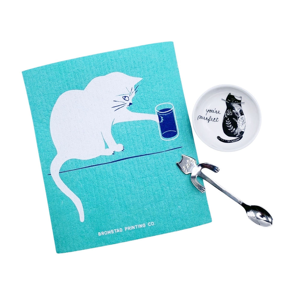 Thumbnail: Cuddle Cats Swedish Dishcloth By Bromstad Printing Co