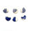 Thumbnail: Blue And Gray Cats Fabric Buttons