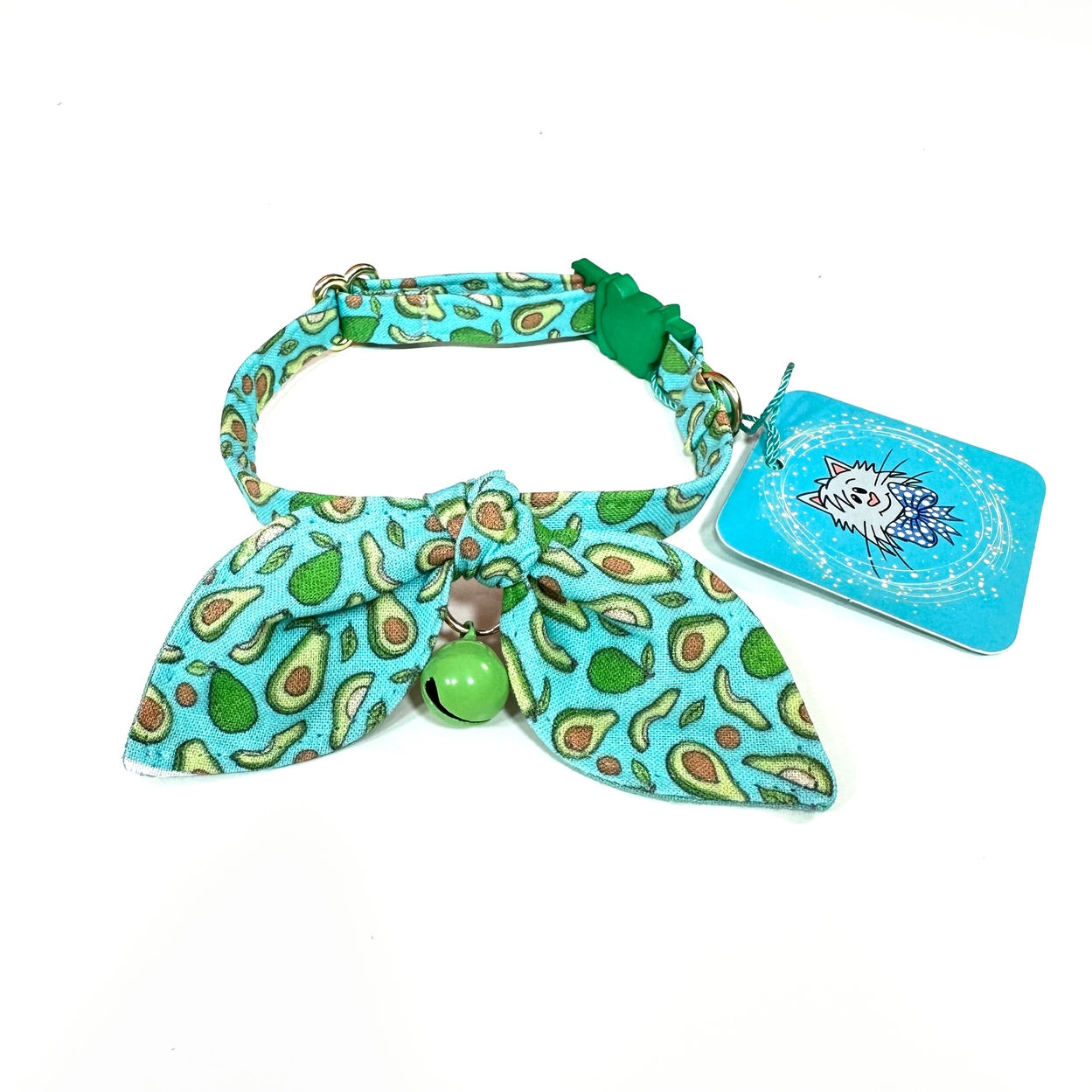 Avocados Bunny Ears Bow And Collar Set By Whiskers Crafts