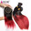 Thumbnail: 1 POUND BURGUNDY 3 Bundles Straight Hair Bundles With Closure Color