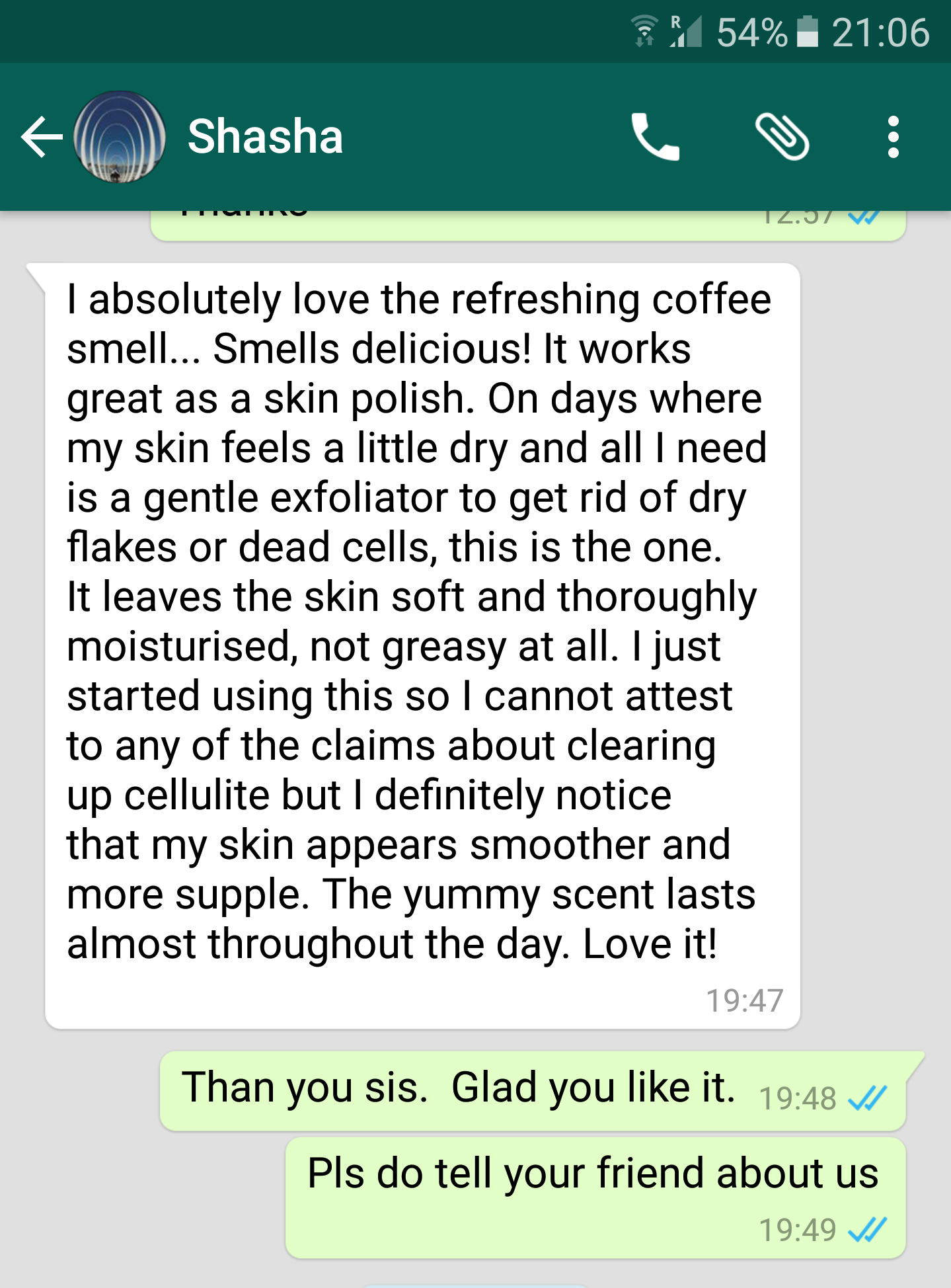 Testimonial Shasha