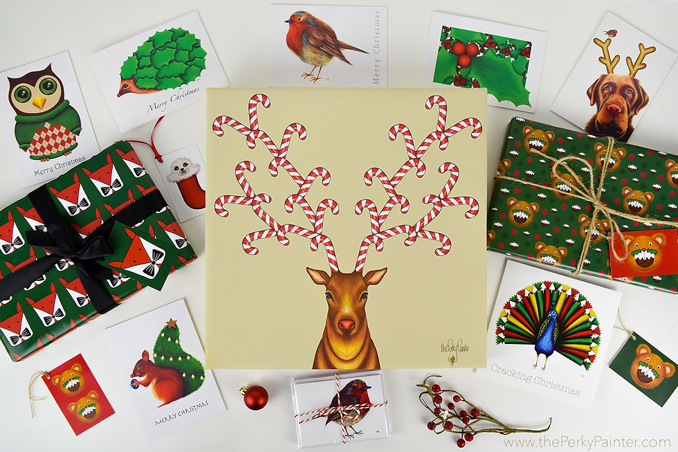 Thumbnail: Canedeer Christmas Canvas Art