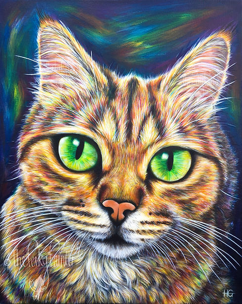 The Perky Painter Cat Pet Portrait Hugo Acrylic Painting Gift for Pet Owner Him_Her.jpg