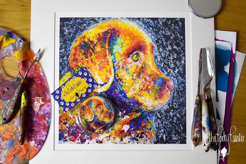 Thumbnail: Labrador Puppy Pocket Mirror + Free Small Cotton Drawstring Bag
