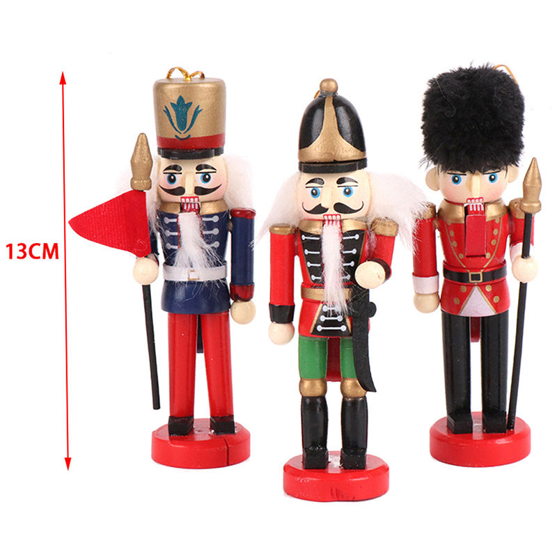 Thumbnail: 13CM Nutcracker Puppet Soldier Ornaments Christmas Pendant Desktop Decoration Ca