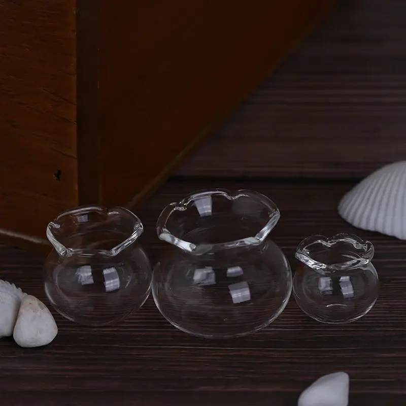 Thumbnail: 1:12 Dollhouse Miniature Glass Fish Tank Transparent Aquarium Dollhouse Home Orn