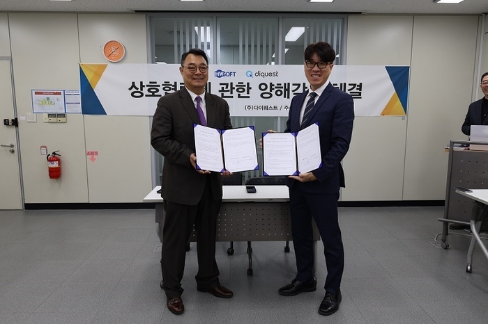 [보도자료]호원소프트, 다이퀘스트와 AI 기술개발 MOU 체결