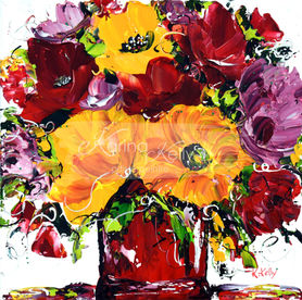 tableau paysage hiver contemporain artiste peintre québécoise Karina Kelly galerie Beauchamp artiste peintre florale