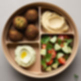 Bowl de Falafel con Hummus y Ensalada de Pepino