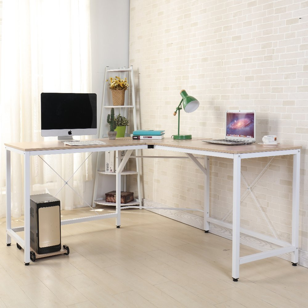 Multi-Function Ergonomic Office Chair+ Soges 59"x59" L-Shaped Desk