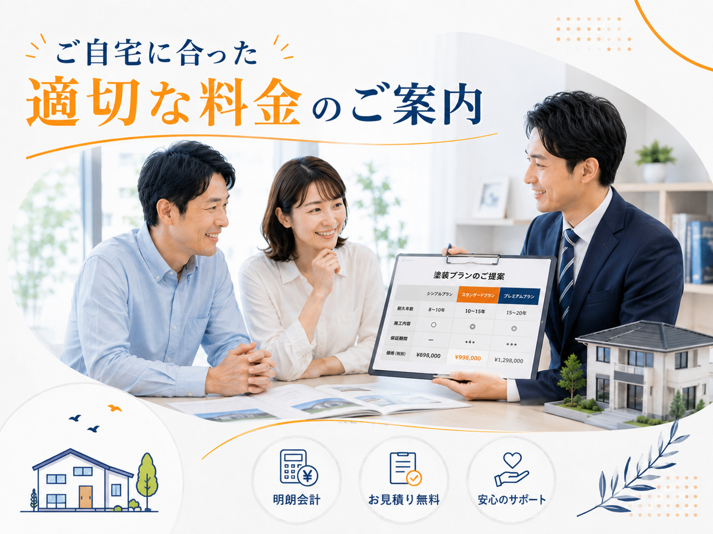 ご自宅に合った適正価格をご案内