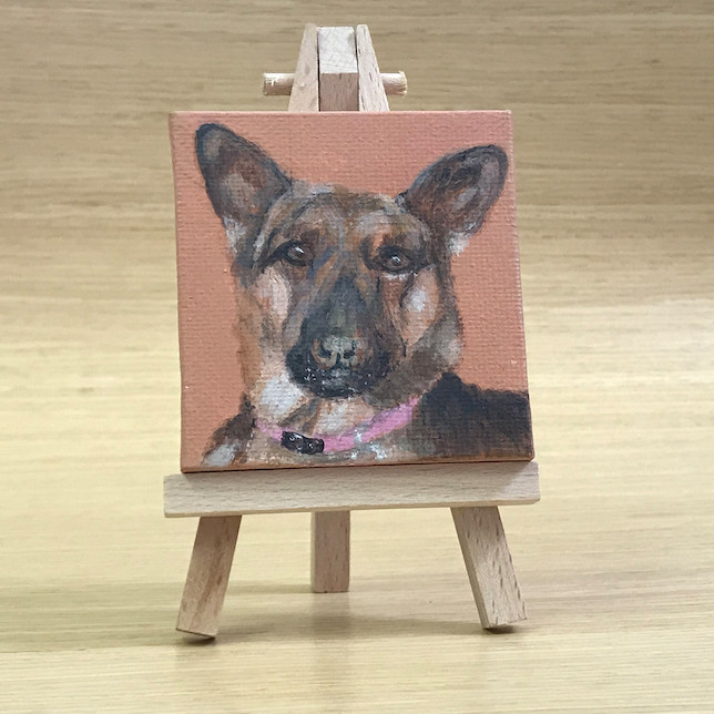 Kimberly Gray Pet Portrait Miniature, Susie Grace.