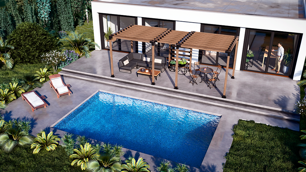 Monkey Brackets Double Pergola