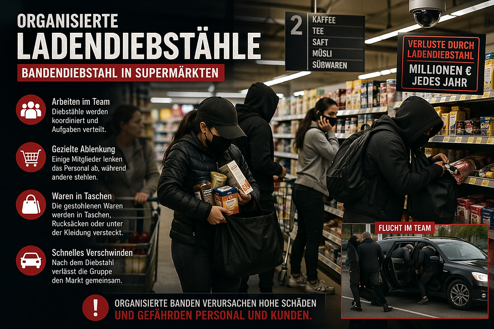 Organisierter Ladendiebstahl (KI-generiert)