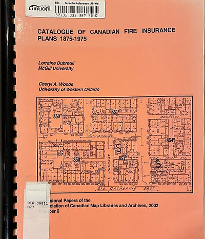 cover of the Catalogue of Canadian Fire Insurance Plans book