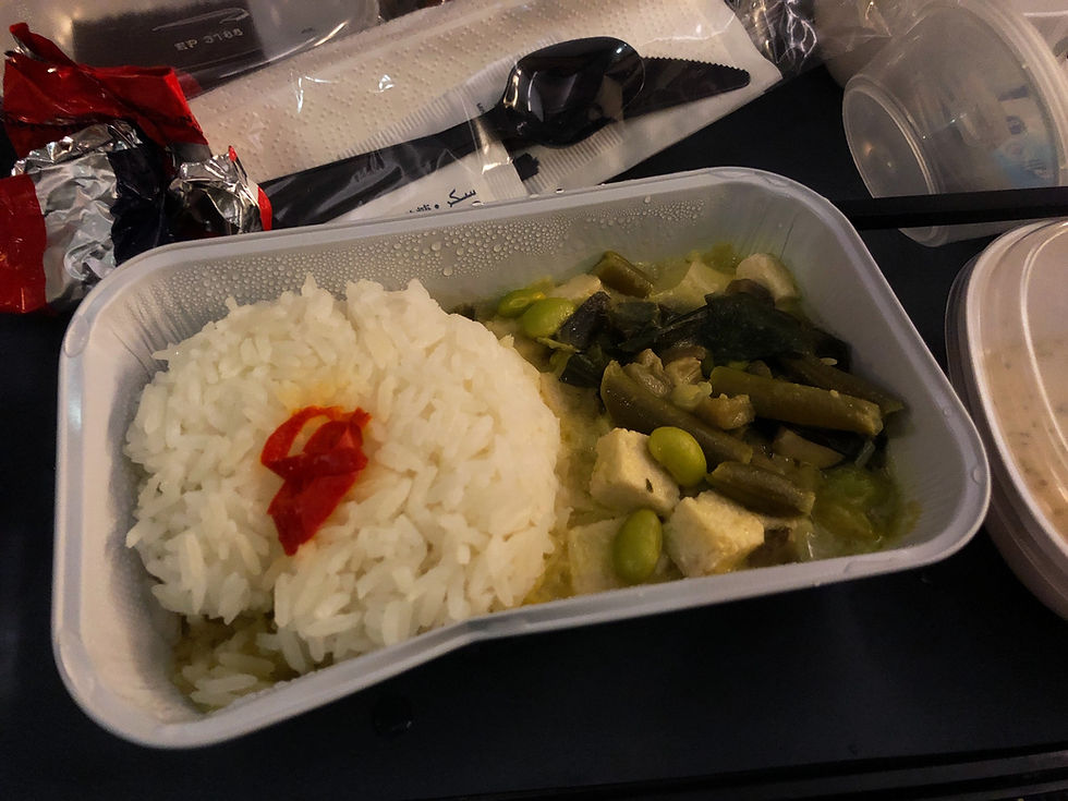 Meal provided onboard a British Airways flight