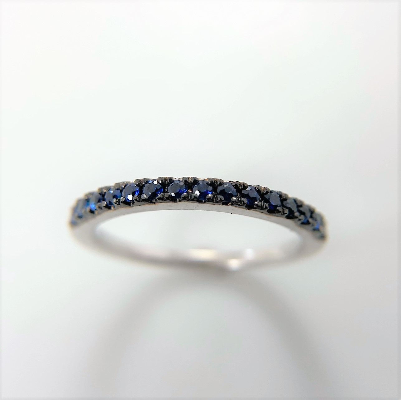 Created Sapphire Stackable Ring