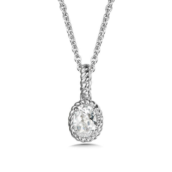 Lab White Sapphire Necklace
