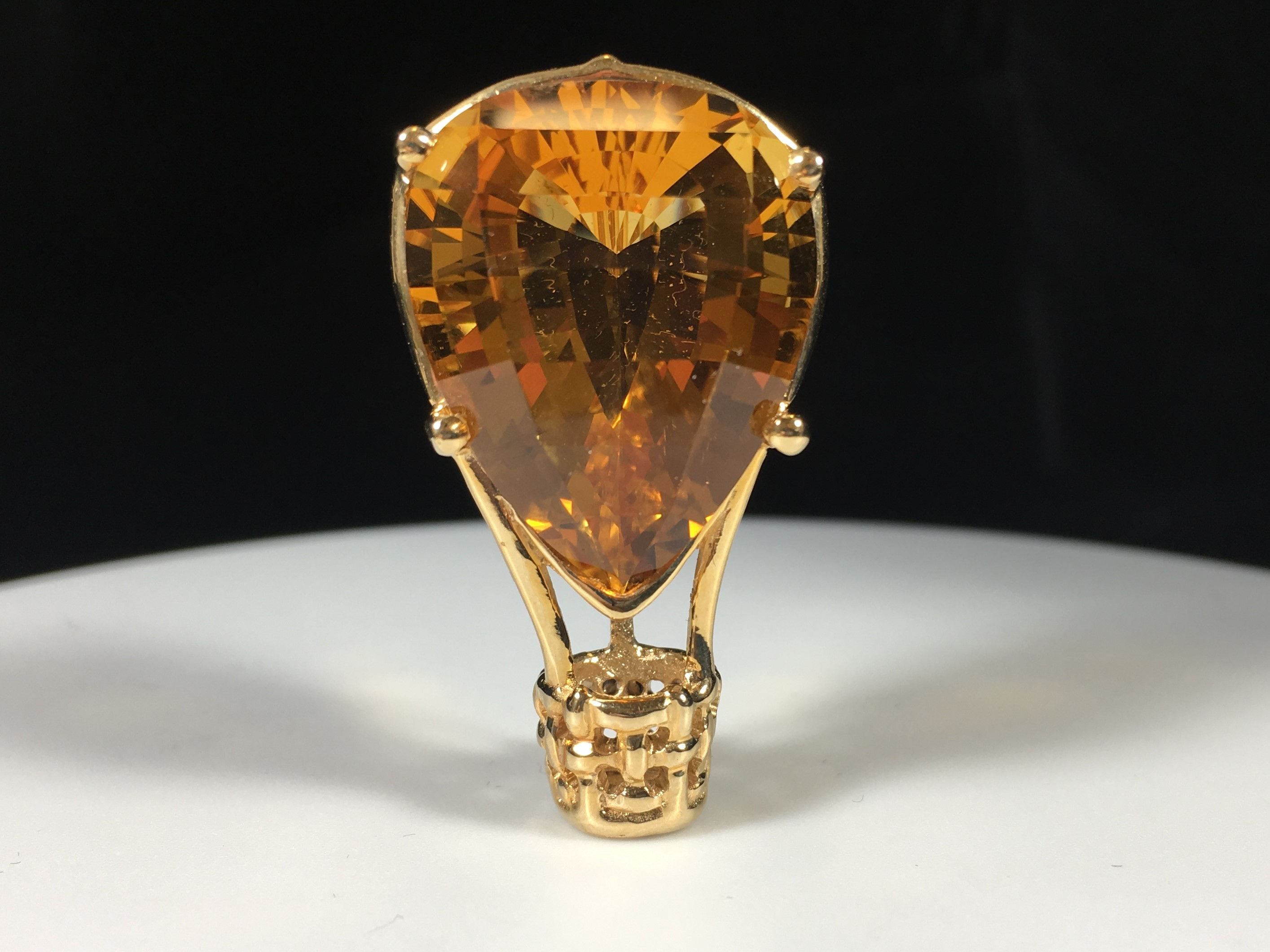 Citrine Hot Air Balloon Brooch