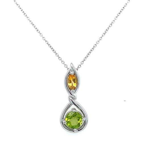 Peridot and Citrine Pendant