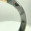 Thumbnail: Black/Grey Jade Bangle, Certified Natural