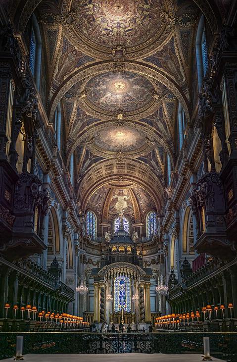fine art print of interior of a cathedral