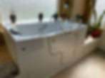 Bathtub shell with plants around