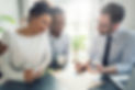 Family couple consultations with a lawyer or insurance agent