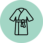 An icon of cloth robes