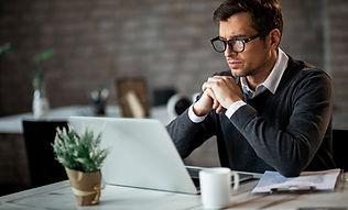 Person looking at a computer screen
