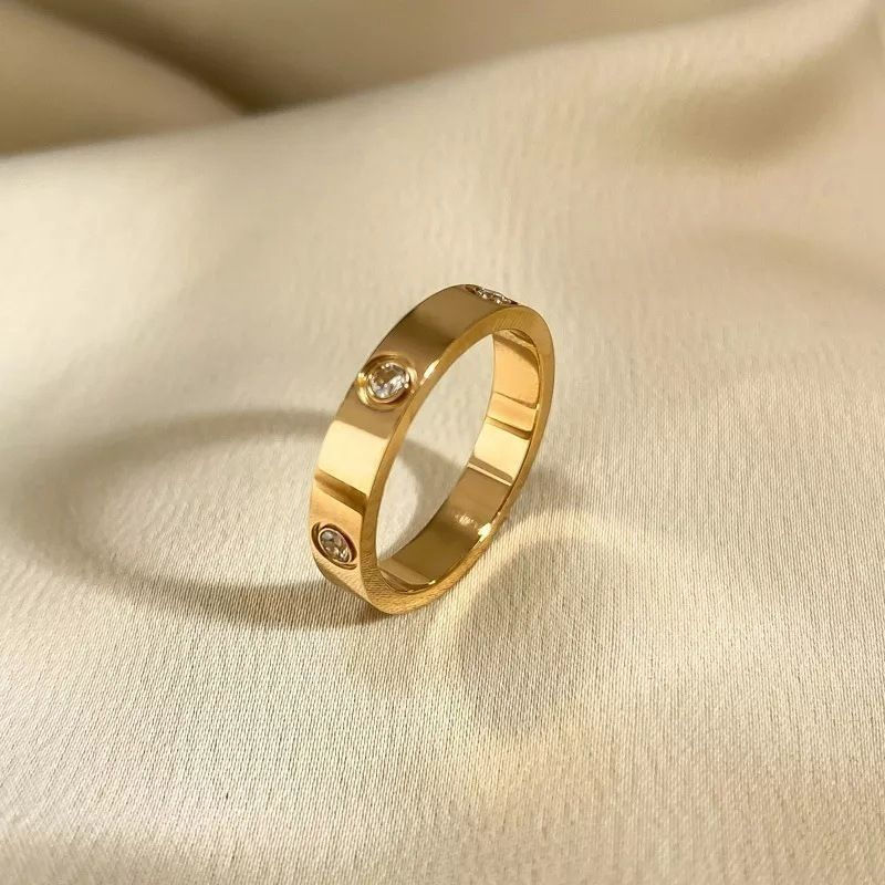 Thumbnail: 2025 Titanium Steel Diamond Ring – Stylish Couple Jewelry for Men & Women 💍