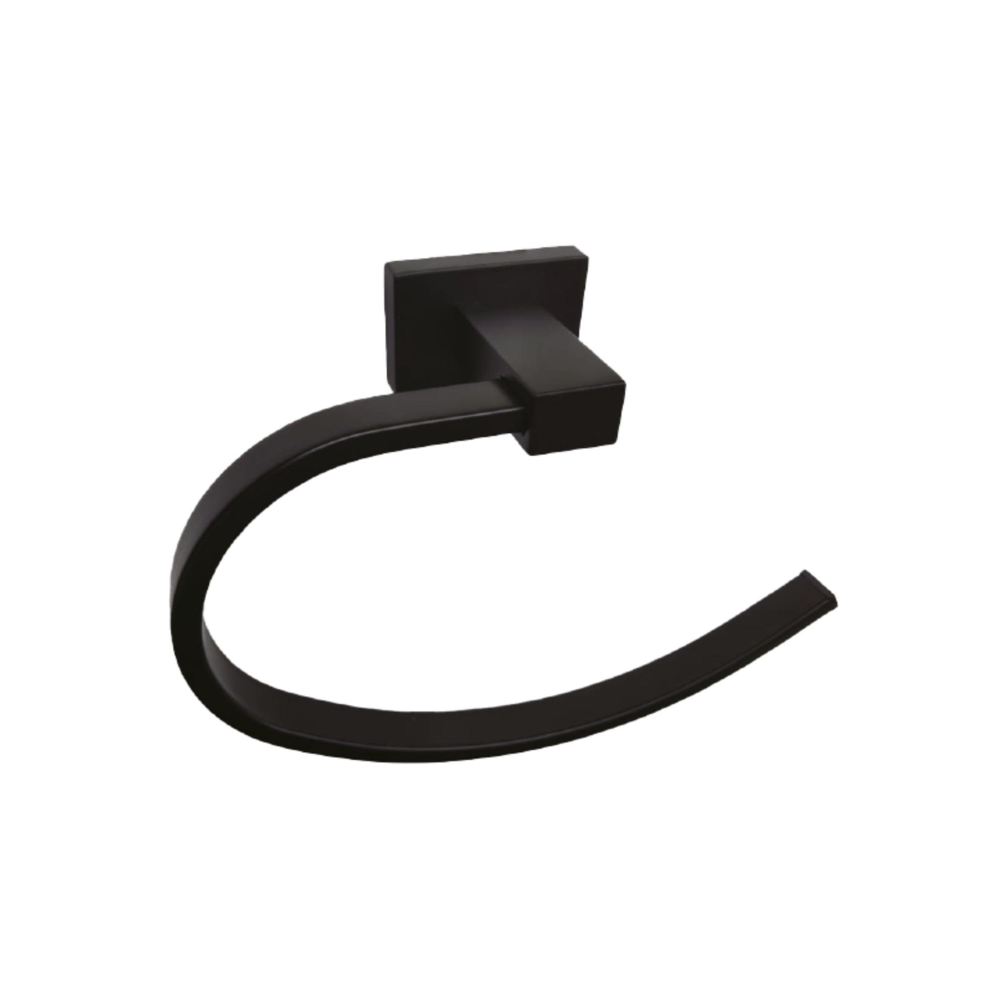 Toallero aro Rubo Negro Mate frontal