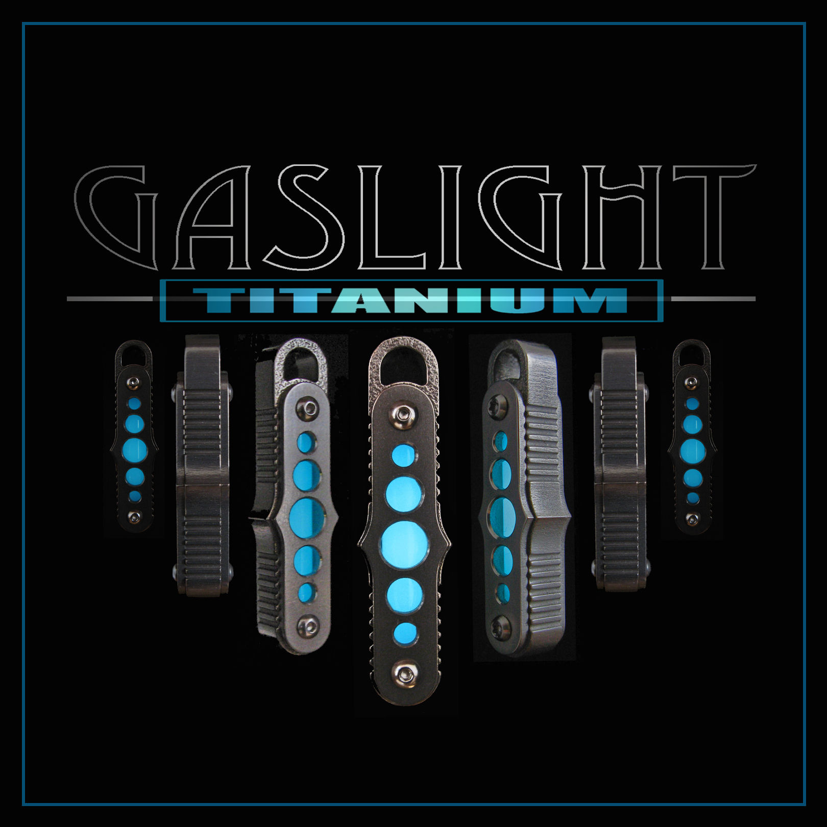 Titanium Gaslight GREEN or AQUA Glow