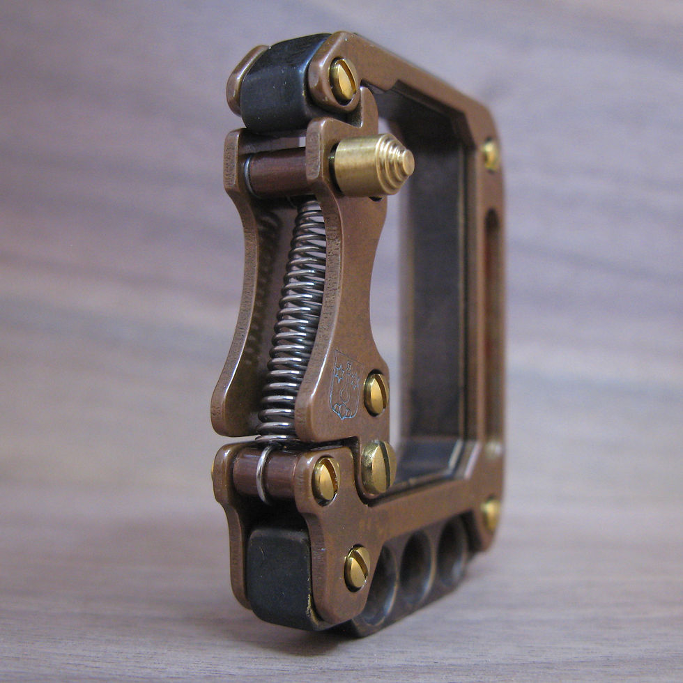 Thumbnail: Heavy Patina Bronze Brass #3 Mokume 'Biner