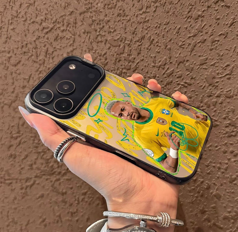 Miniatura: Capa Premium Neymar Jr. 10, Design Exclusivo com Assinatura e Estilo Brasileiro,