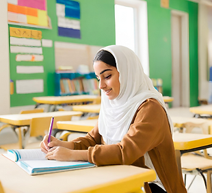 TOEFLを勉強する学生