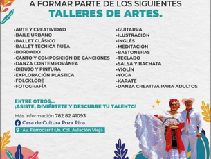 Clases comienzan el 1 de septiembre con talleres para todas las edades. 