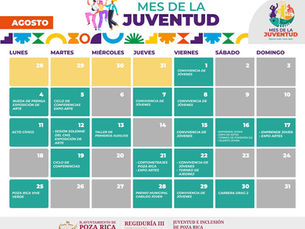 Anuncian actividades del Mes de la Juventud 2025 en Poza Rica.