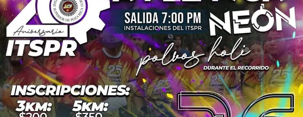 Tecnológico de Poza Rica anuncia Carrera Atlética 26 Aniversario, en distancias de 3 y 5K.