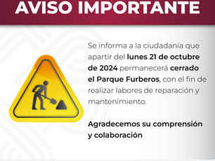 Cierran temporalmente el Parque Furberos por rehabilitación.