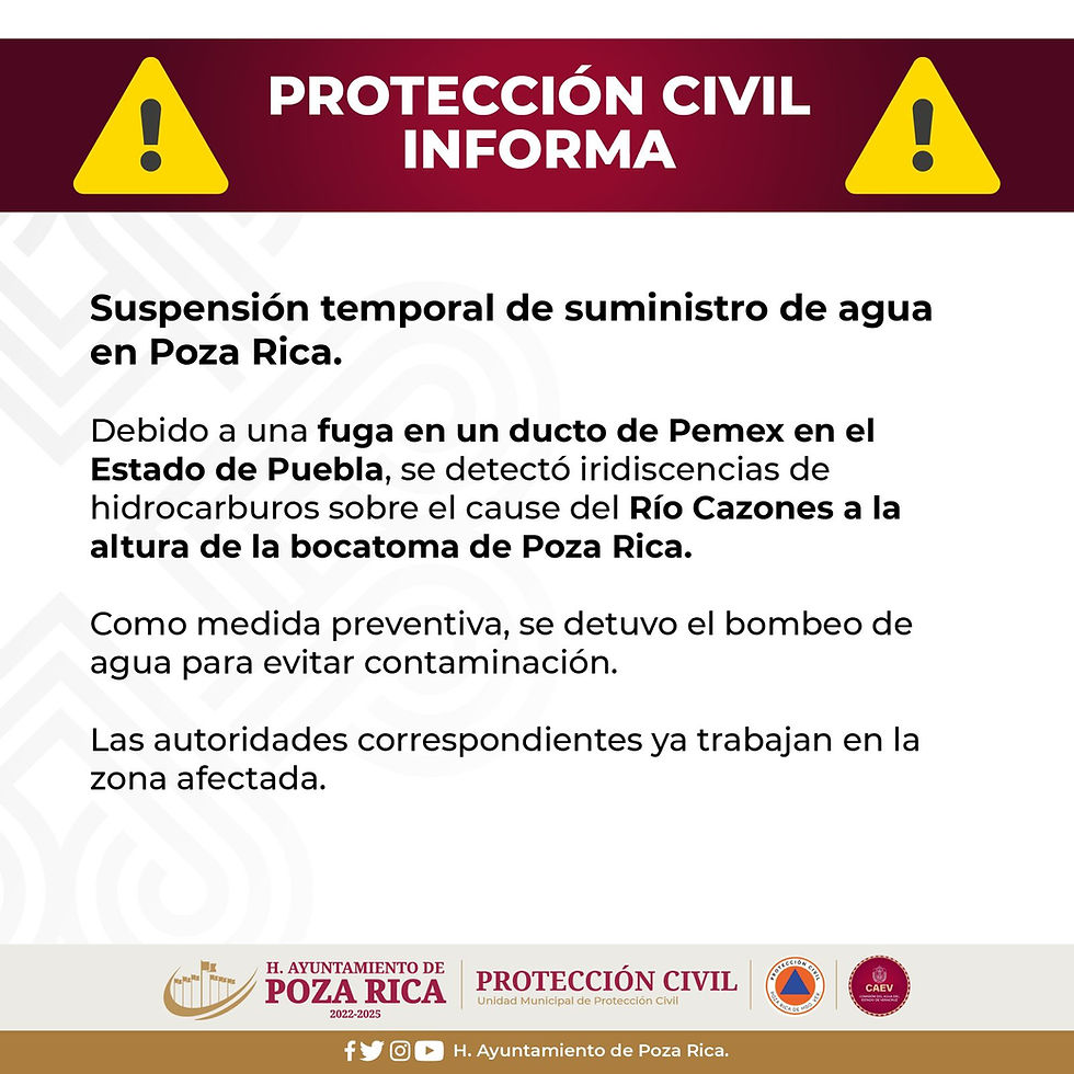 PC y Pemex atienden fuga de ducto en Poza Rica.