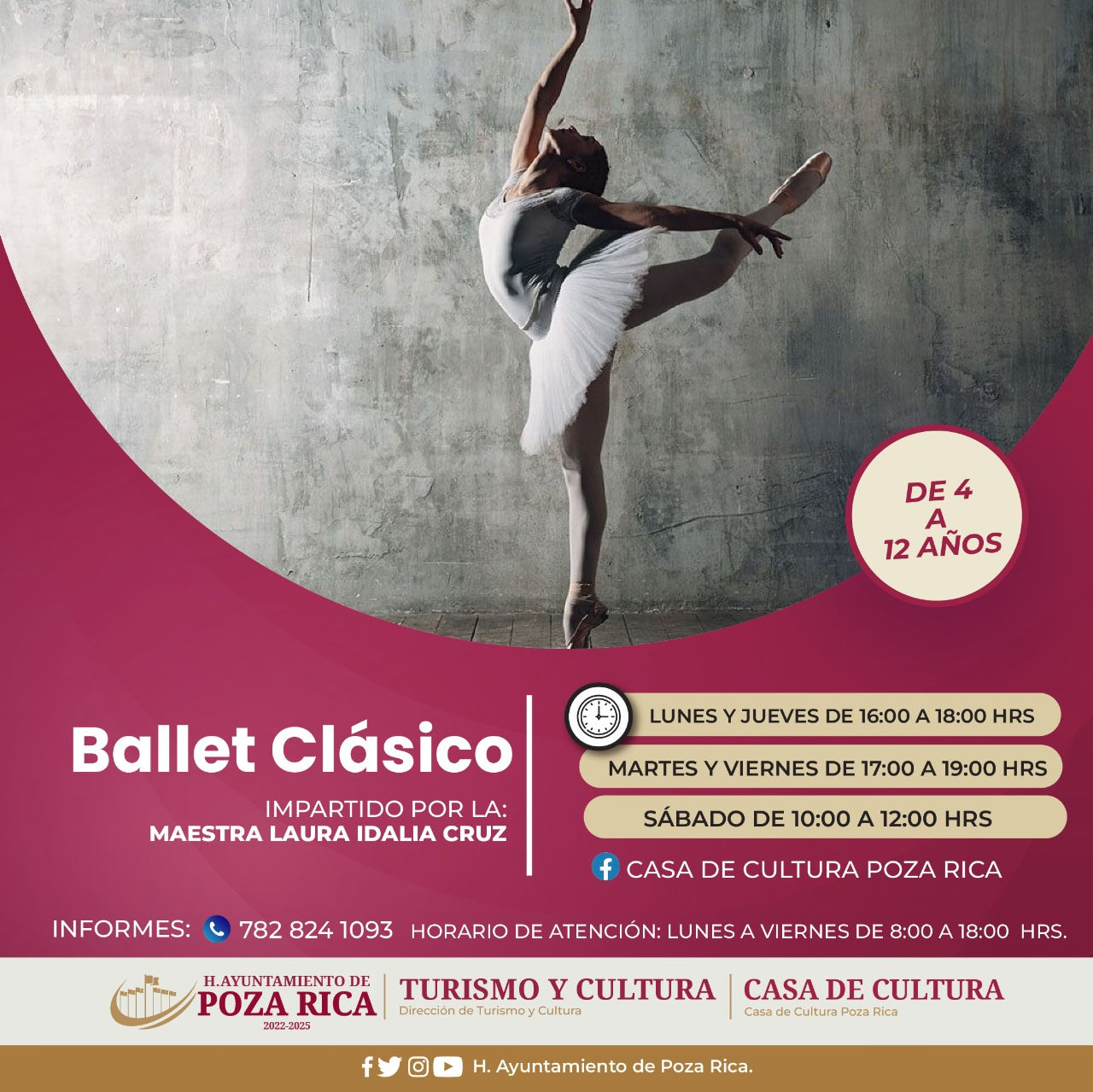 Abren inscripciones para cursos en Casa de Cultura.