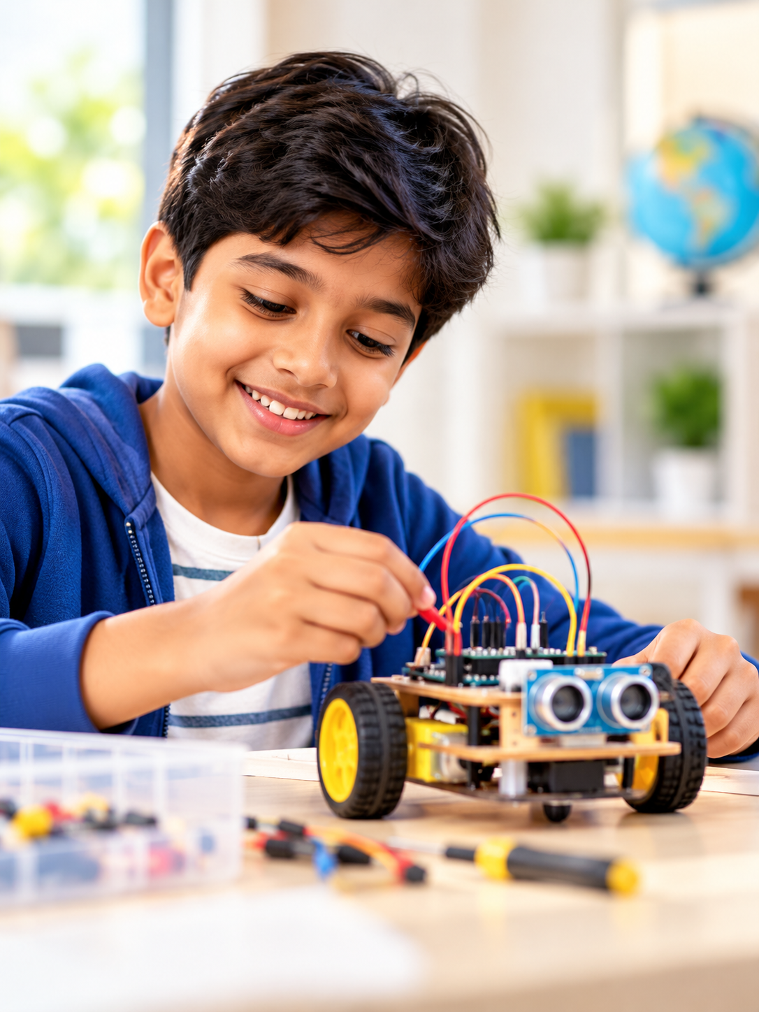 An illustrative student STEM robotics learning activity