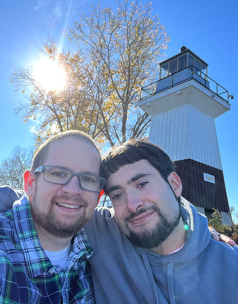 Tim & Michael at a lighthouse 