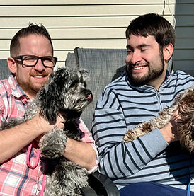 Michael, Tim, Abby, and Murphy outside