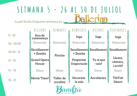 Casal 2021 - Activitats setmana 5