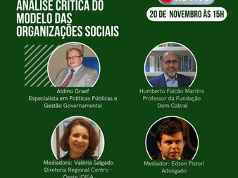 ANÁLISE CRÍTICA DO MODELO DAS ORGANIZAÇÕES SOCIAIS