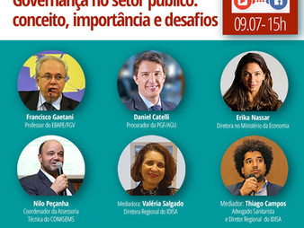 LIVE |AO VIVO| GOVERNANÇA NO SETOR PÚBLICO: CONCEITO, IMPORTÂNCIA E DESAFIOS